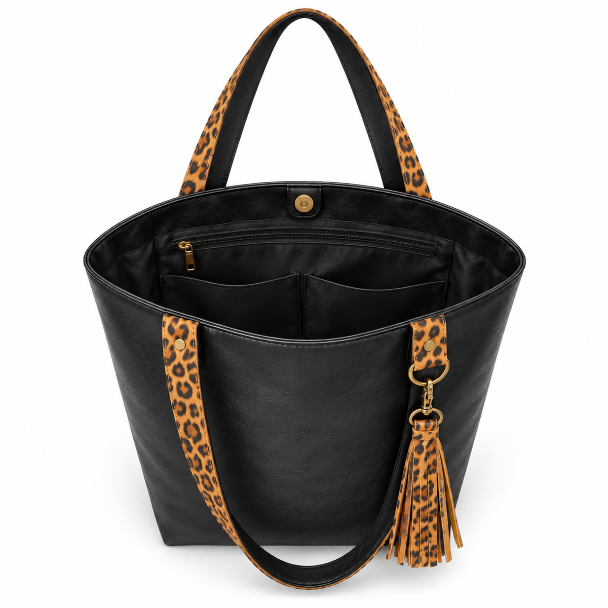 Cartera Esther animal print detalles