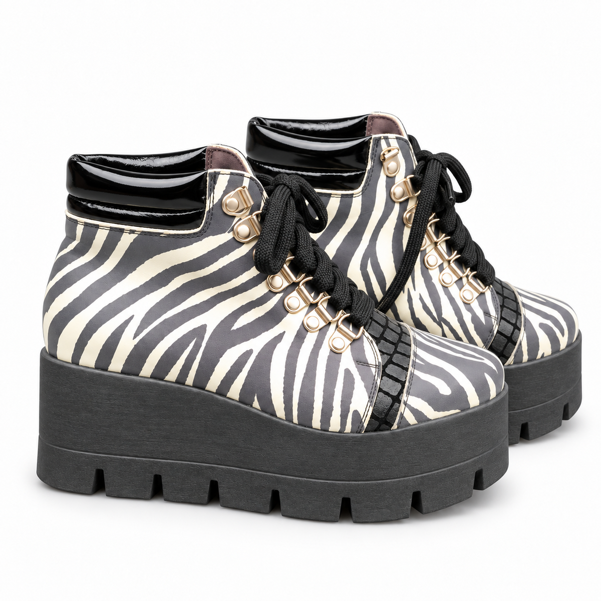 Zapatilla caña alta Zebra