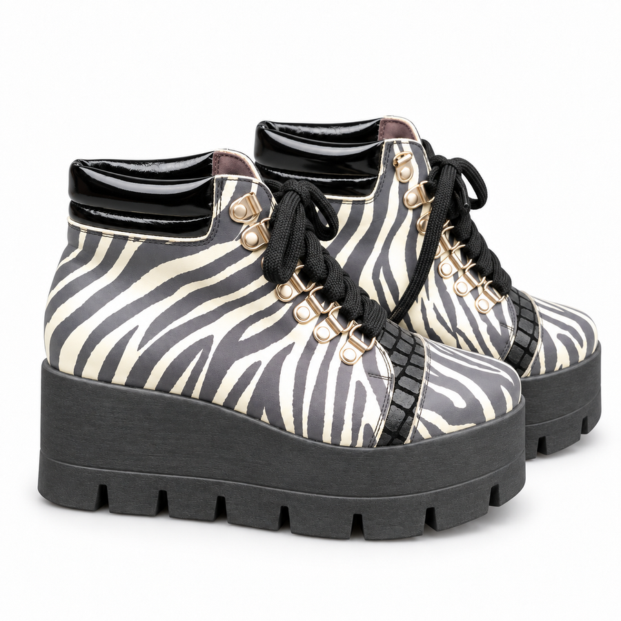 Zapatilla caña alta Zebra