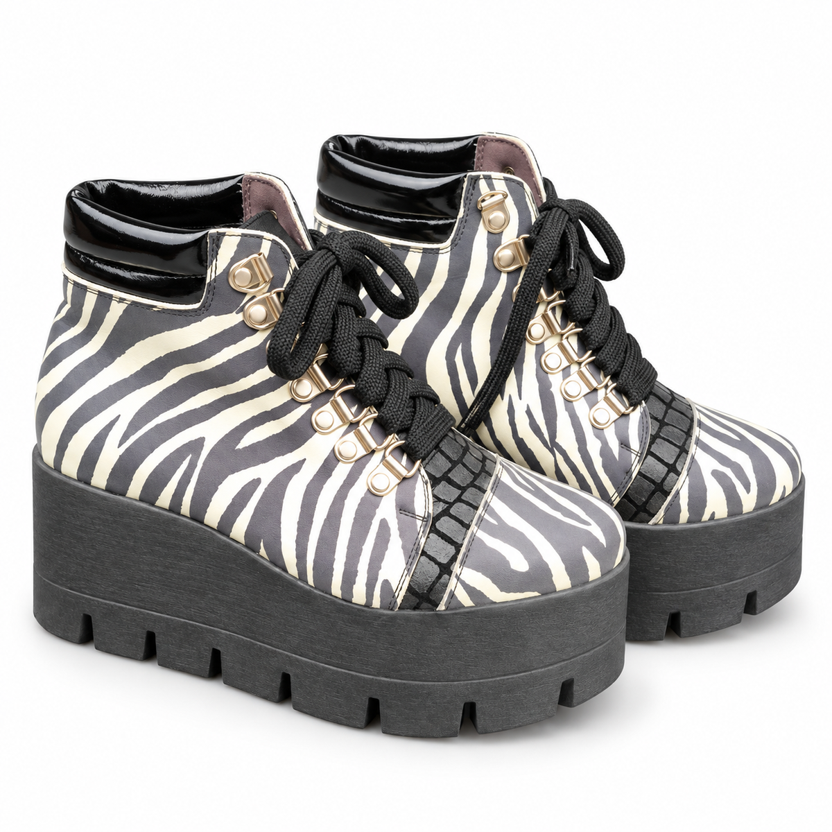 Zapatilla caña alta Zebra